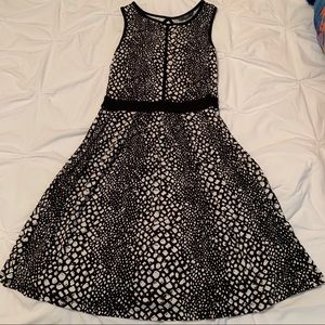 Tart Black and White Dress with Keyhole Back